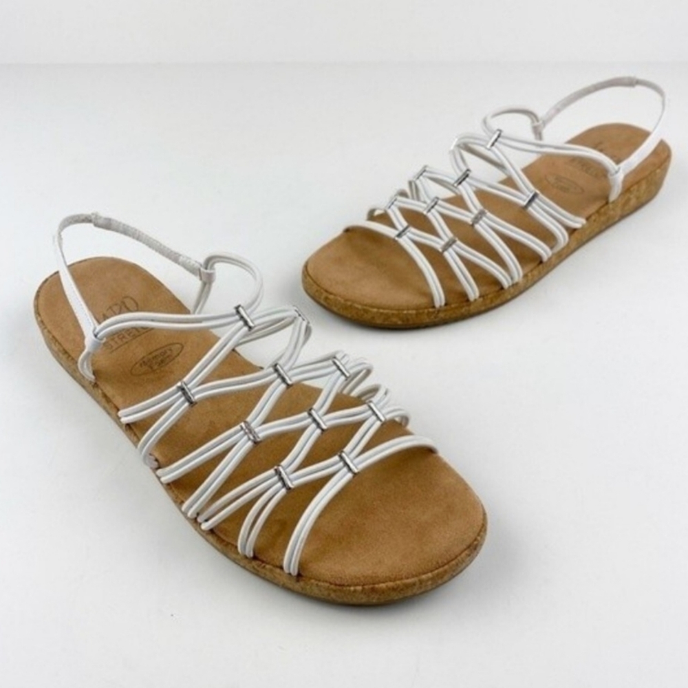 NWOT WHITE Impo Bonnie Women's Strappy Sandals with silver embellishments